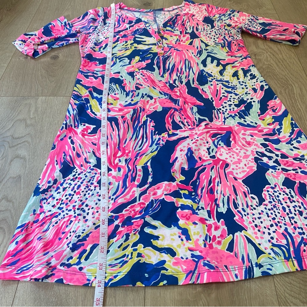 Lilly Pulitzer Banyan Dress Sunken Treasure Pima Cotton Size S - Picture 10 of 12